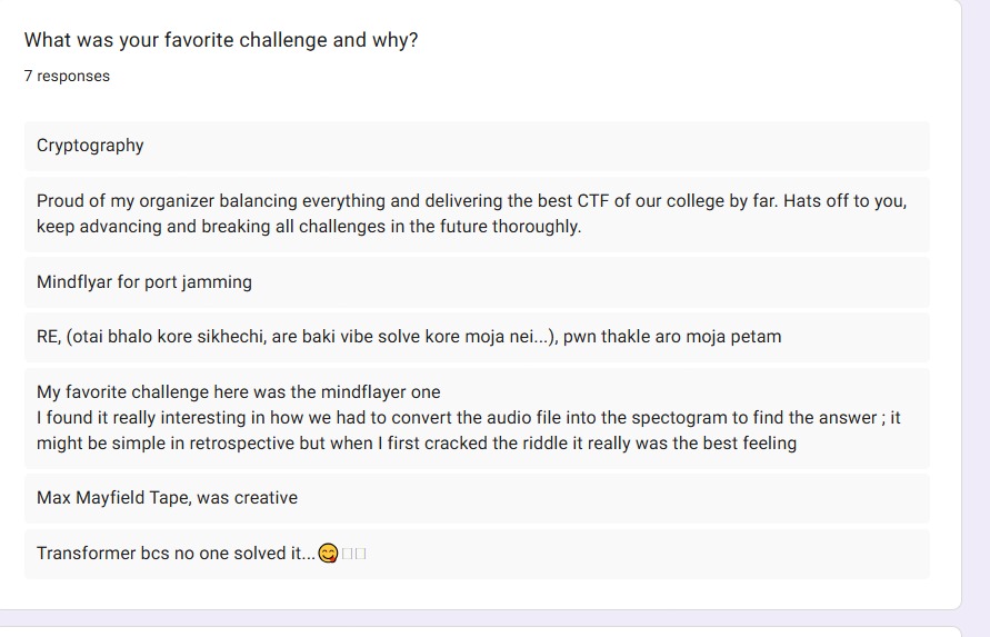 CTF participant reviews 2